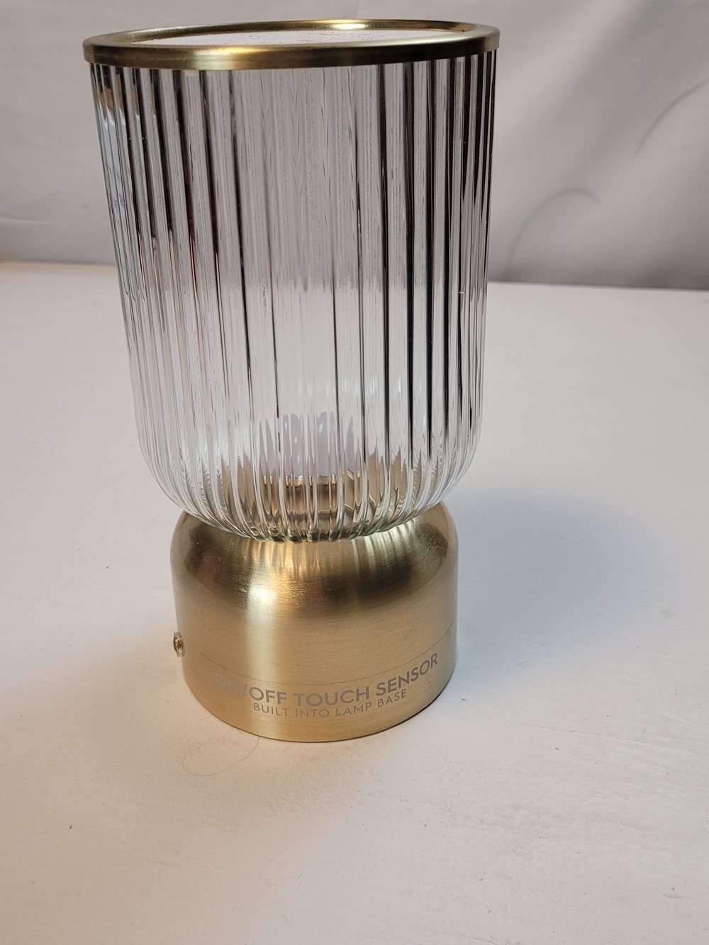 Brass Touch Sensor Glass Table Lamp — Gold